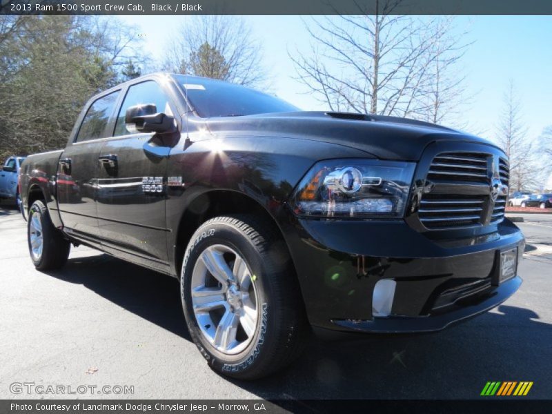 Black / Black 2013 Ram 1500 Sport Crew Cab
