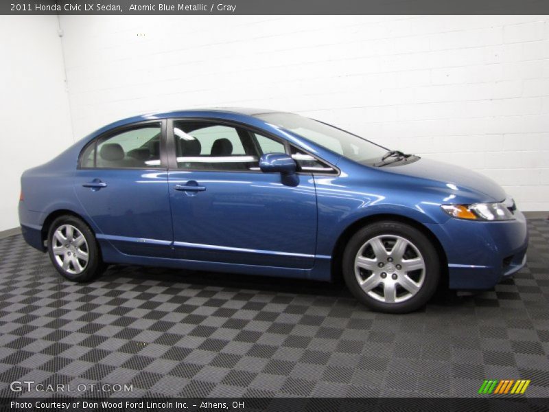 Atomic Blue Metallic / Gray 2011 Honda Civic LX Sedan