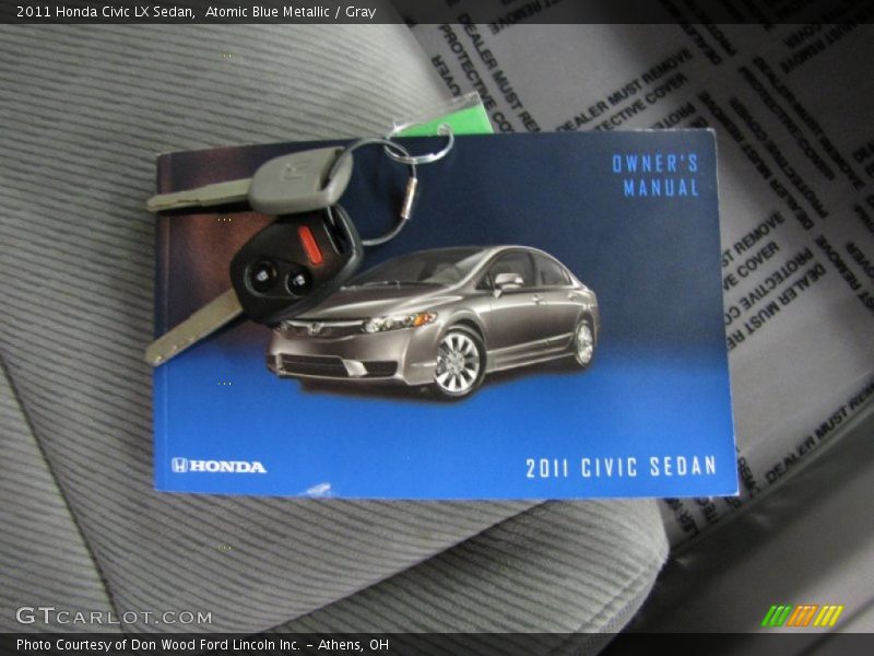 Atomic Blue Metallic / Gray 2011 Honda Civic LX Sedan