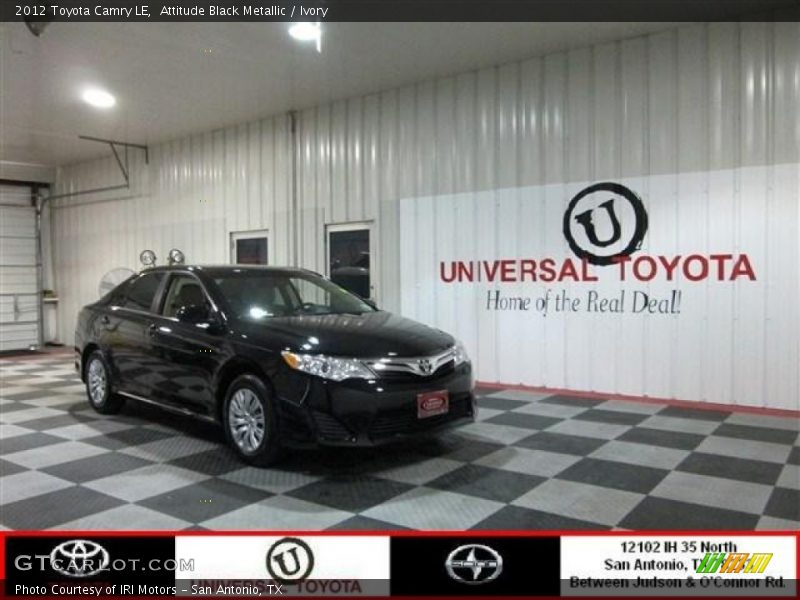 Attitude Black Metallic / Ivory 2012 Toyota Camry LE