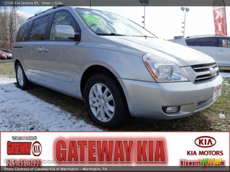 Silver / Gray 2006 Kia Sedona EX