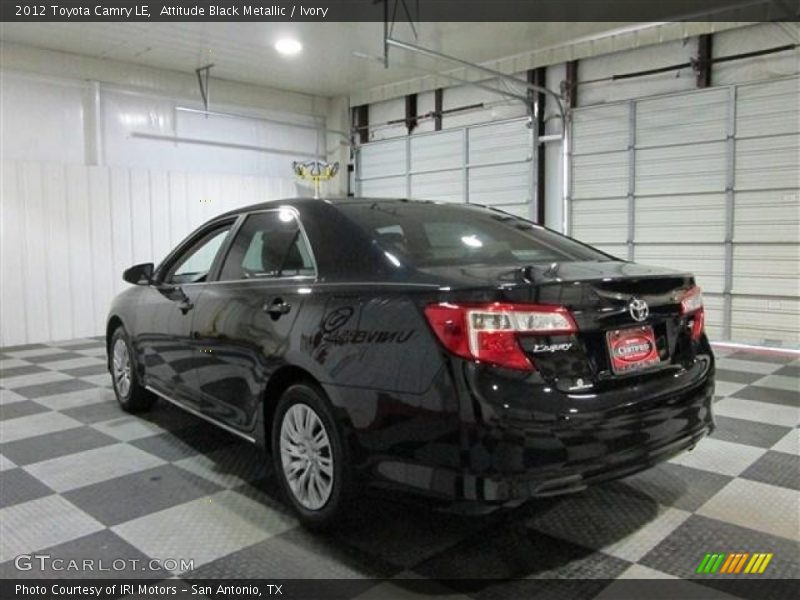 Attitude Black Metallic / Ivory 2012 Toyota Camry LE