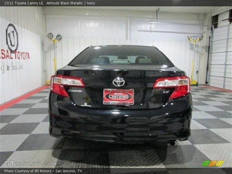 Attitude Black Metallic / Ivory 2012 Toyota Camry LE