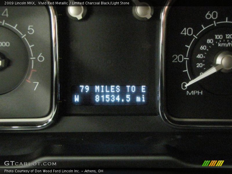 Vivid Red Metallic / Limited Charcoal Black/Light Stone 2009 Lincoln MKX