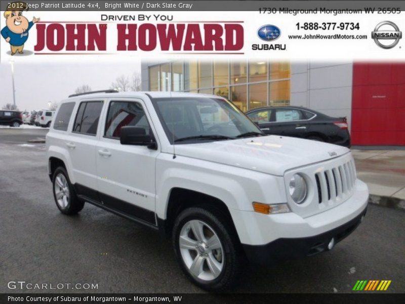 Bright White / Dark Slate Gray 2012 Jeep Patriot Latitude 4x4