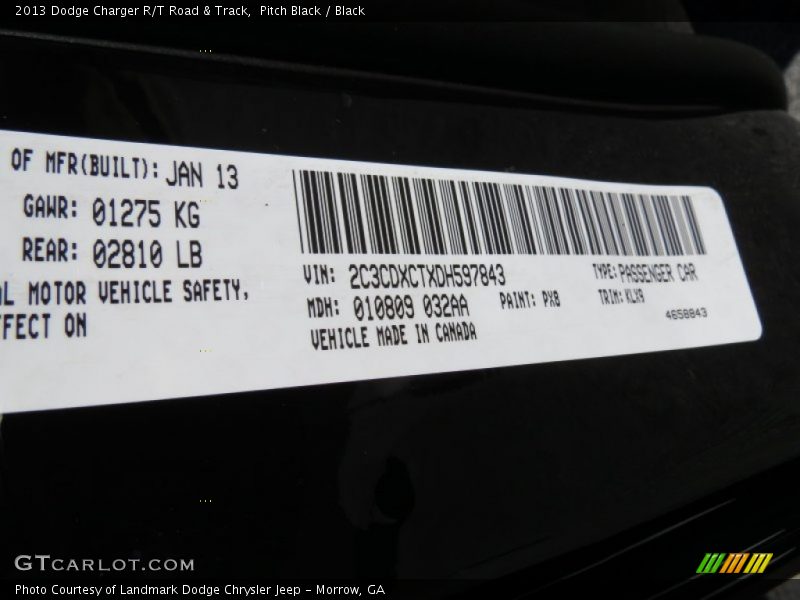 Pitch Black / Black 2013 Dodge Charger R/T Road & Track