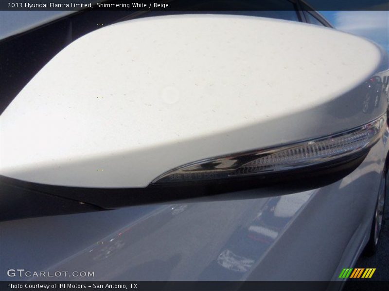 Shimmering White / Beige 2013 Hyundai Elantra Limited