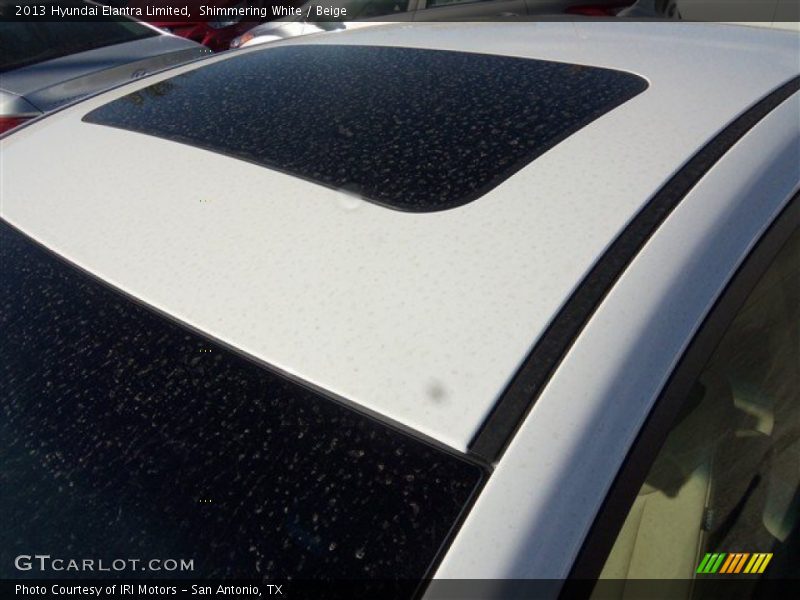 Shimmering White / Beige 2013 Hyundai Elantra Limited