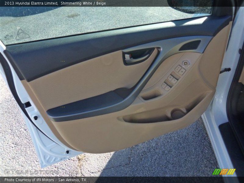 Shimmering White / Beige 2013 Hyundai Elantra Limited