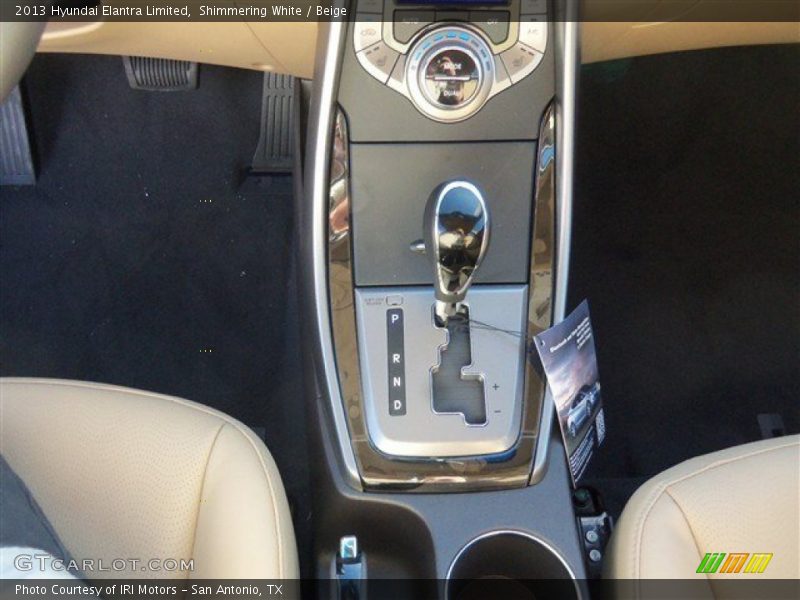 Shimmering White / Beige 2013 Hyundai Elantra Limited