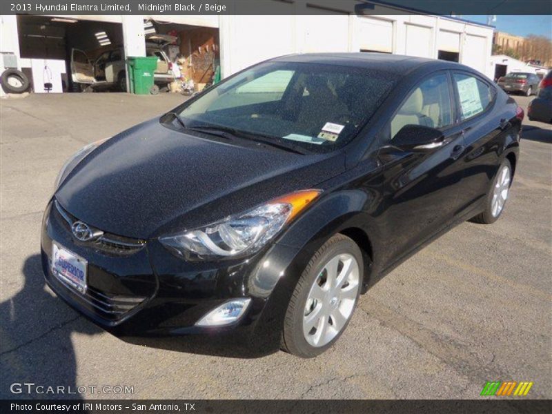 Midnight Black / Beige 2013 Hyundai Elantra Limited