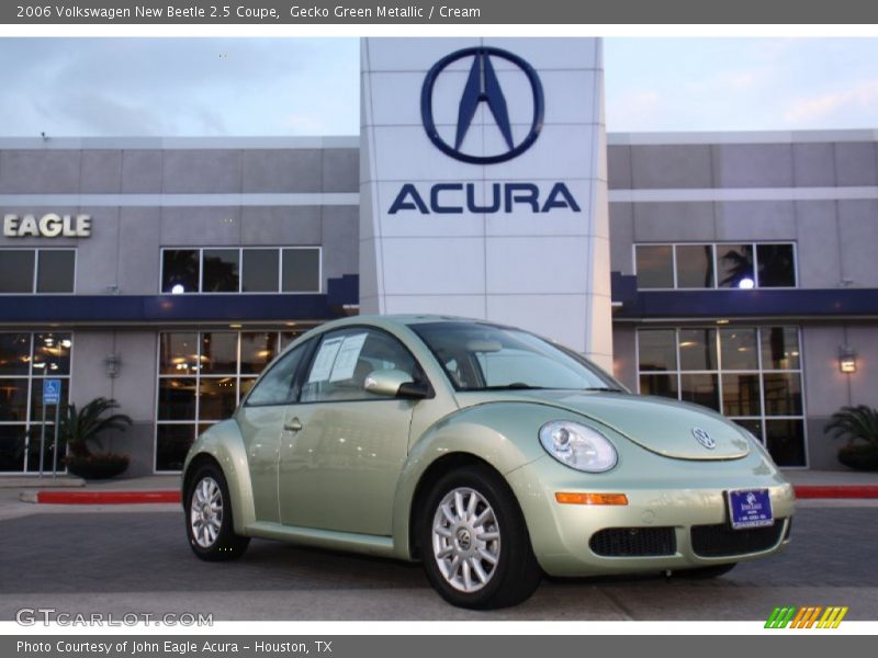 Gecko Green Metallic / Cream 2006 Volkswagen New Beetle 2.5 Coupe