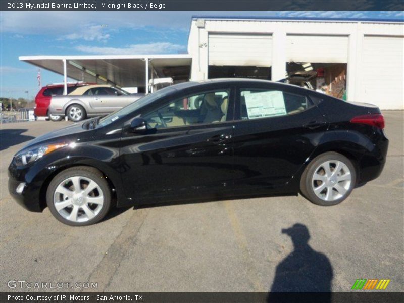 Midnight Black / Beige 2013 Hyundai Elantra Limited