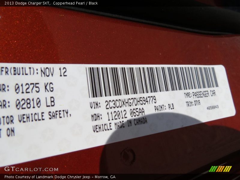 Copperhead Pearl / Black 2013 Dodge Charger SXT