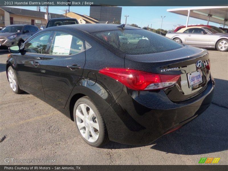Midnight Black / Beige 2013 Hyundai Elantra Limited