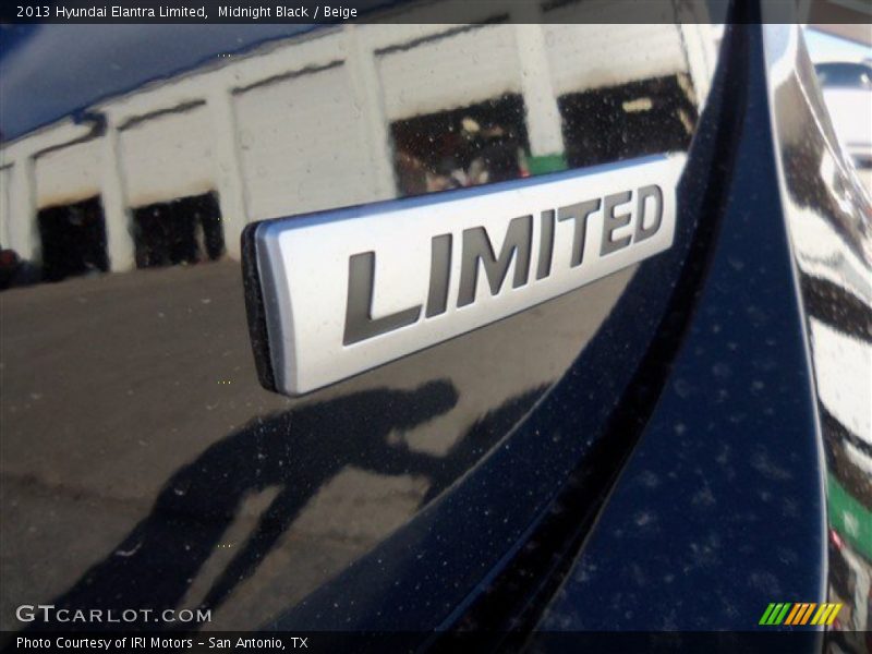 Midnight Black / Beige 2013 Hyundai Elantra Limited