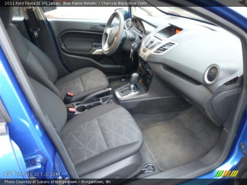 Blue Flame Metallic / Charcoal Black/Blue Cloth 2011 Ford Fiesta SE SFE Sedan