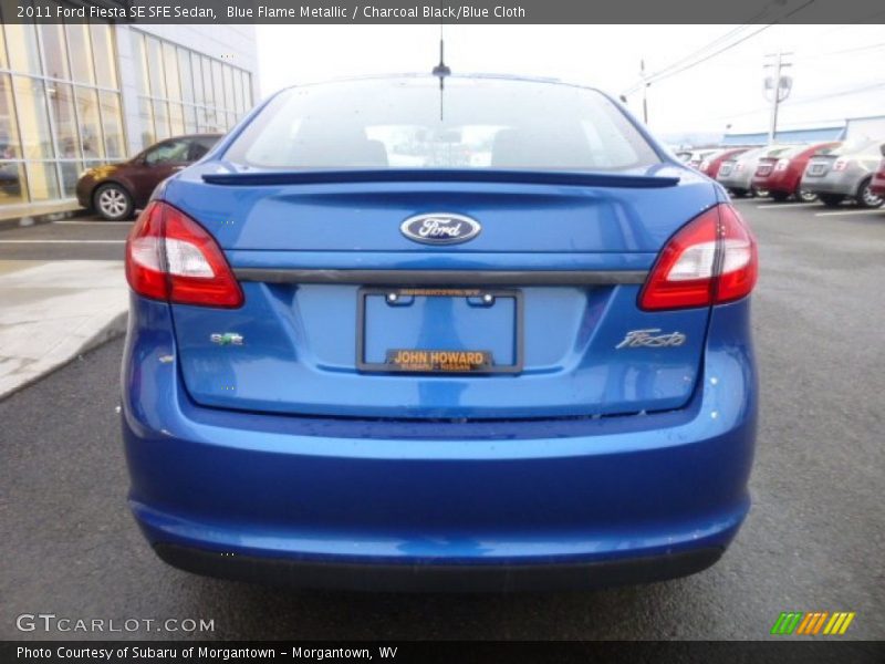 Blue Flame Metallic / Charcoal Black/Blue Cloth 2011 Ford Fiesta SE SFE Sedan