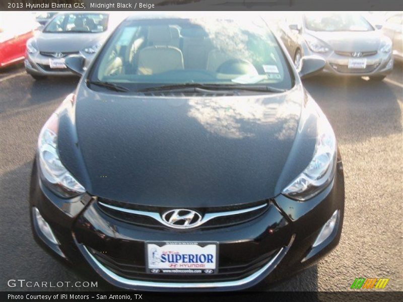 Midnight Black / Beige 2013 Hyundai Elantra GLS