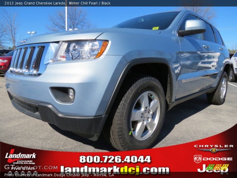 Winter Chill Pearl / Black 2013 Jeep Grand Cherokee Laredo