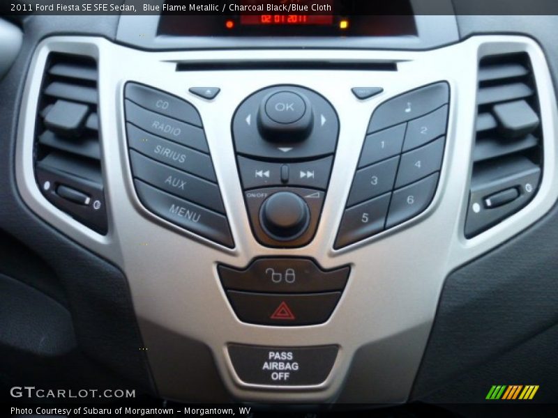 Blue Flame Metallic / Charcoal Black/Blue Cloth 2011 Ford Fiesta SE SFE Sedan