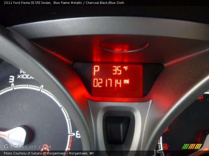 Blue Flame Metallic / Charcoal Black/Blue Cloth 2011 Ford Fiesta SE SFE Sedan