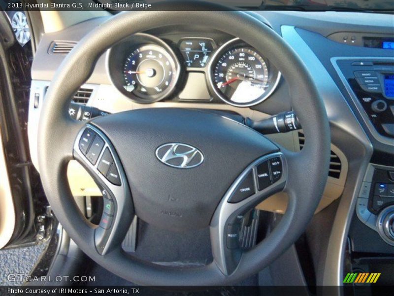 Midnight Black / Beige 2013 Hyundai Elantra GLS
