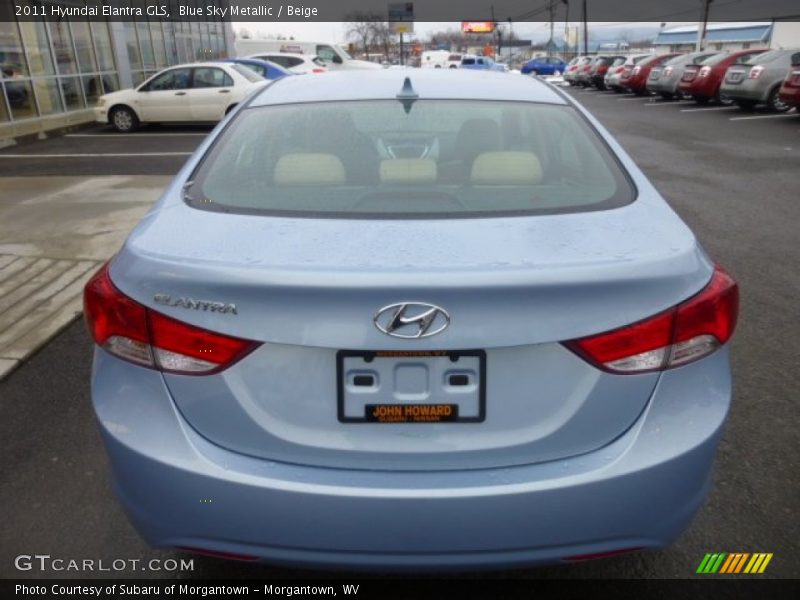 Blue Sky Metallic / Beige 2011 Hyundai Elantra GLS