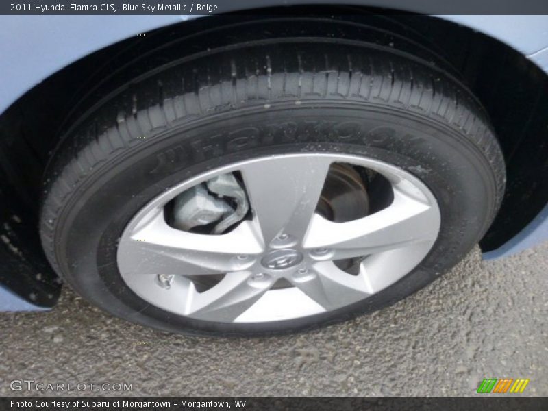 Blue Sky Metallic / Beige 2011 Hyundai Elantra GLS
