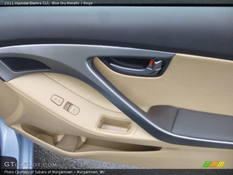 Blue Sky Metallic / Beige 2011 Hyundai Elantra GLS