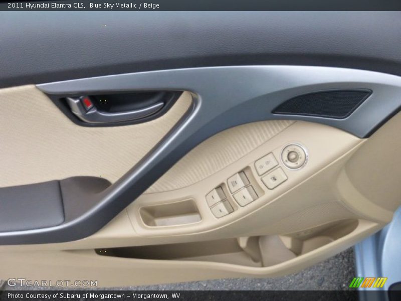 Blue Sky Metallic / Beige 2011 Hyundai Elantra GLS