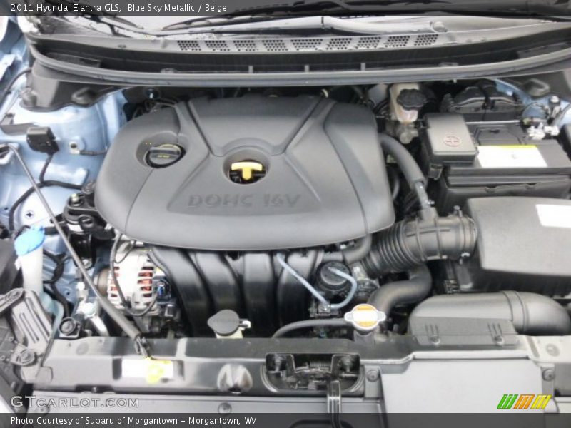 Blue Sky Metallic / Beige 2011 Hyundai Elantra GLS