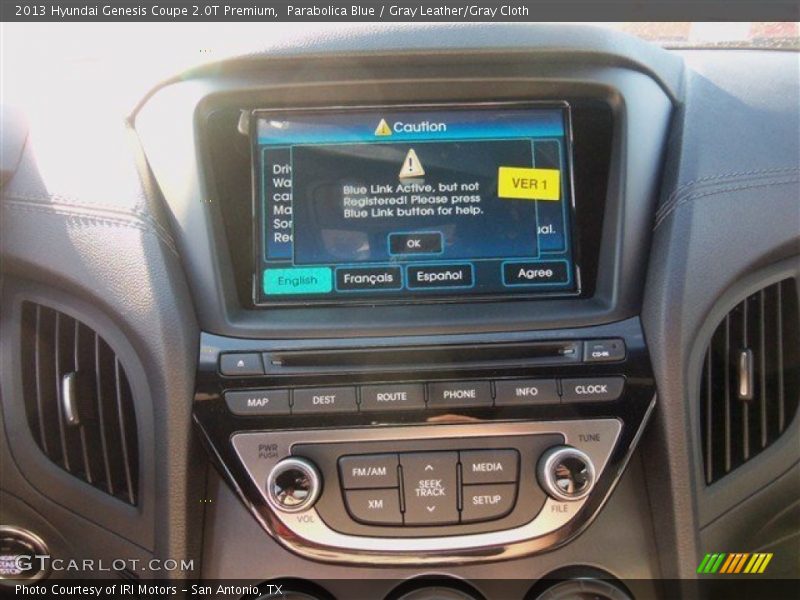 Parabolica Blue / Gray Leather/Gray Cloth 2013 Hyundai Genesis Coupe 2.0T Premium
