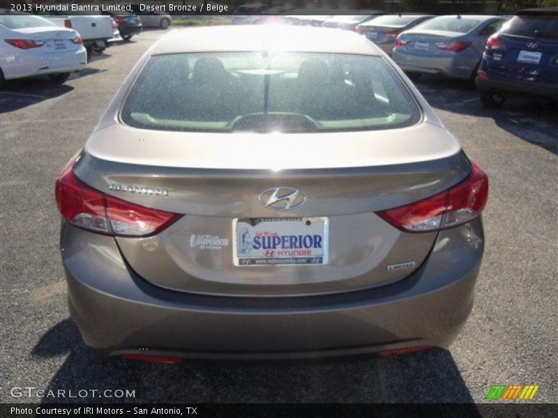 Desert Bronze / Beige 2013 Hyundai Elantra Limited