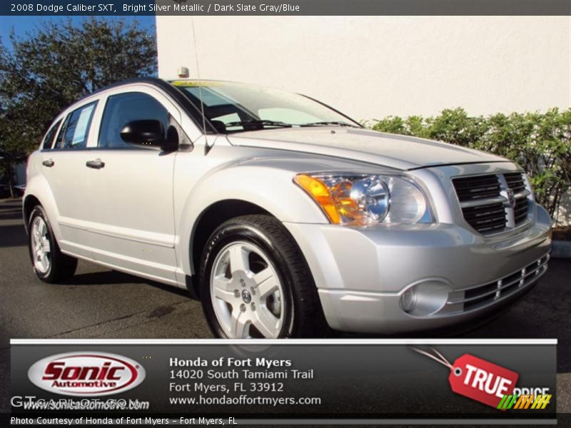 Bright Silver Metallic / Dark Slate Gray/Blue 2008 Dodge Caliber SXT