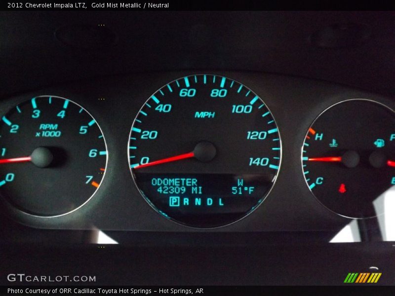 Gold Mist Metallic / Neutral 2012 Chevrolet Impala LTZ