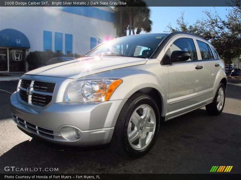 Bright Silver Metallic / Dark Slate Gray/Blue 2008 Dodge Caliber SXT