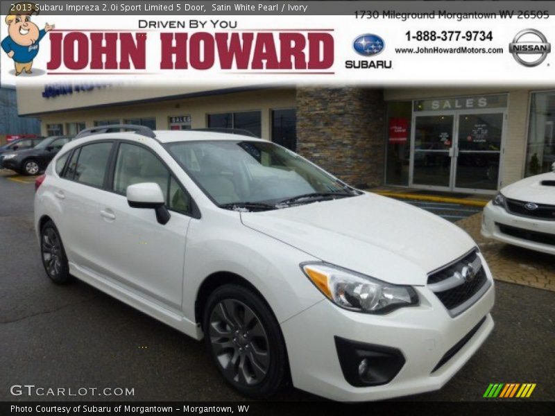 Satin White Pearl / Ivory 2013 Subaru Impreza 2.0i Sport Limited 5 Door