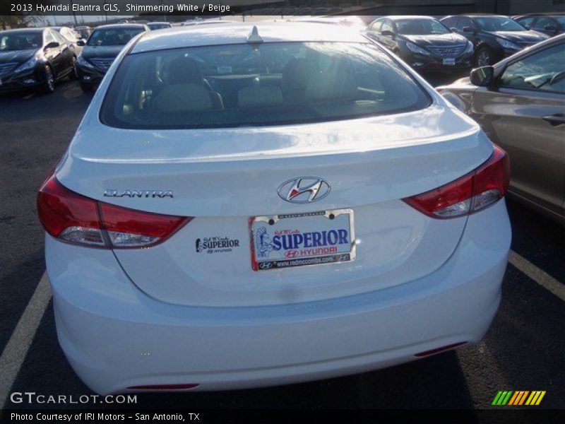 Shimmering White / Beige 2013 Hyundai Elantra GLS