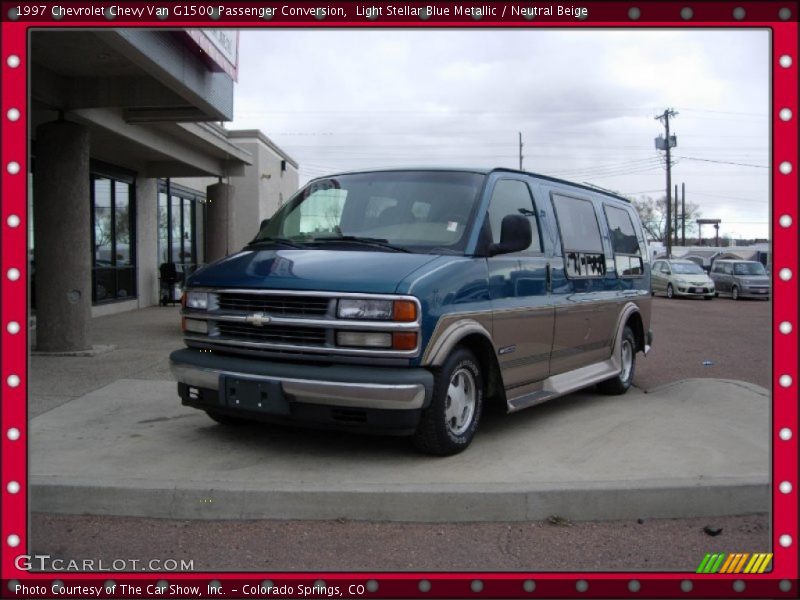 Light Stellar Blue Metallic / Neutral Beige 1997 Chevrolet Chevy Van G1500 Passenger Conversion