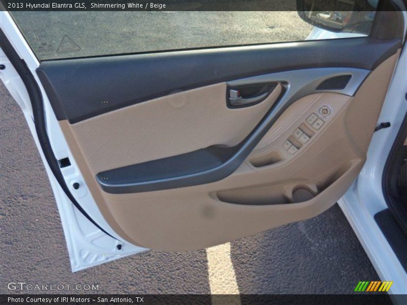 Shimmering White / Beige 2013 Hyundai Elantra GLS