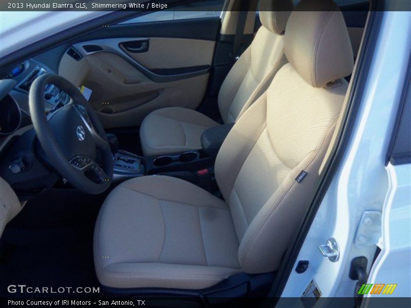 Shimmering White / Beige 2013 Hyundai Elantra GLS