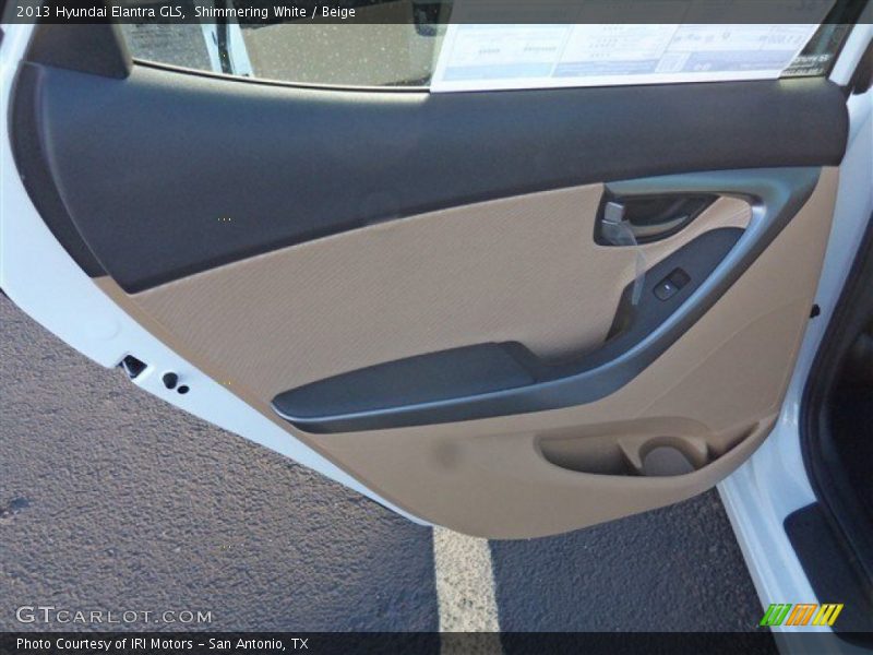 Shimmering White / Beige 2013 Hyundai Elantra GLS