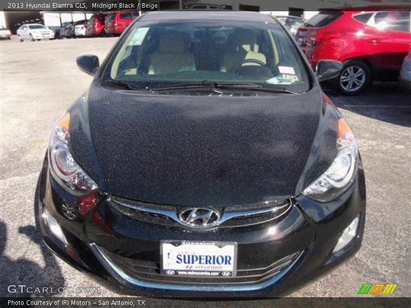 Midnight Black / Beige 2013 Hyundai Elantra GLS