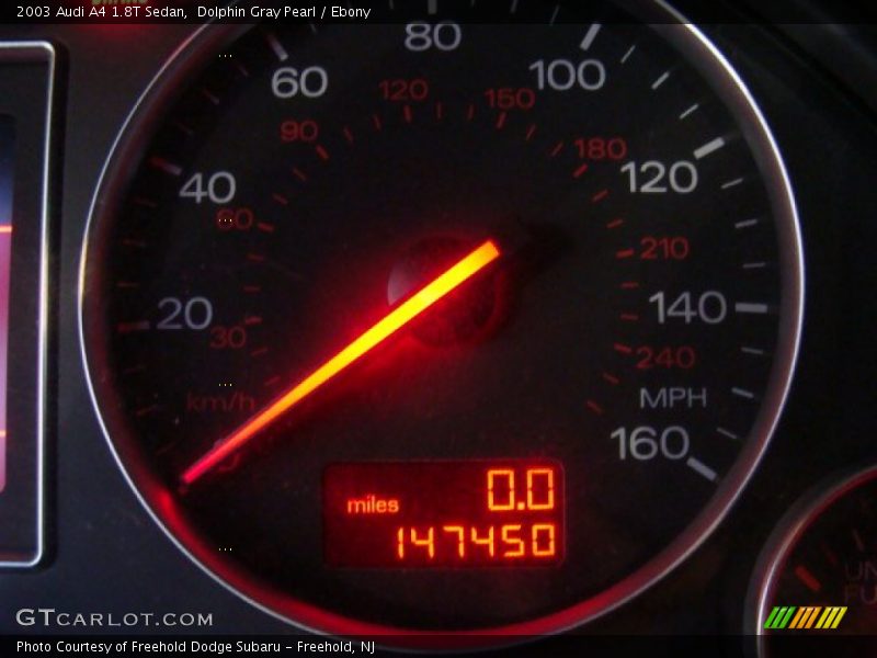 Dolphin Gray Pearl / Ebony 2003 Audi A4 1.8T Sedan