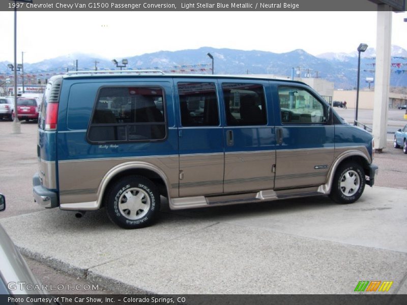 Light Stellar Blue Metallic / Neutral Beige 1997 Chevrolet Chevy Van G1500 Passenger Conversion