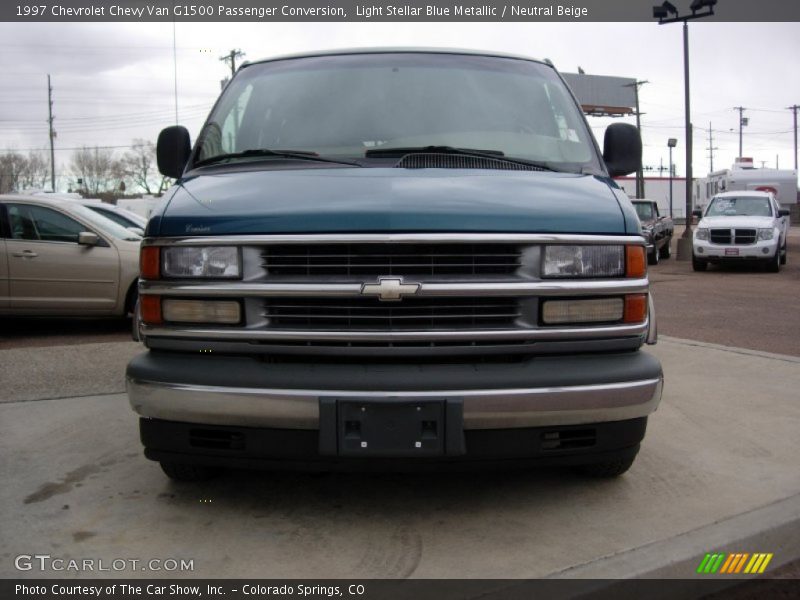 Light Stellar Blue Metallic / Neutral Beige 1997 Chevrolet Chevy Van G1500 Passenger Conversion