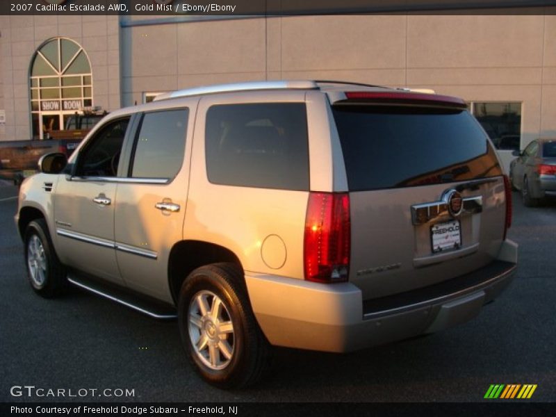 Gold Mist / Ebony/Ebony 2007 Cadillac Escalade AWD