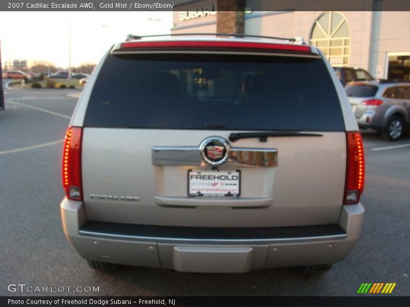 Gold Mist / Ebony/Ebony 2007 Cadillac Escalade AWD