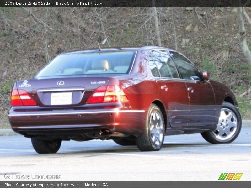 Black Cherry Pearl / Ivory 2003 Lexus LS 430 Sedan